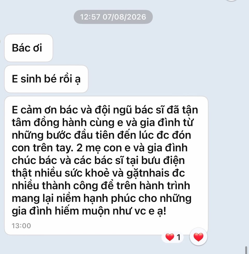 Ảnh lời cảm ơn của gia đình chị Y. sau khi em bé chào đời